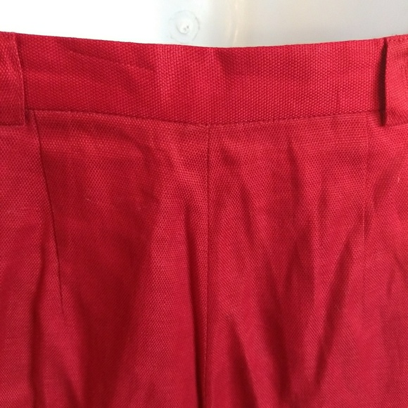 Pleat front 100% Linen Dress Shorts High Waist - Picture 4 of 7